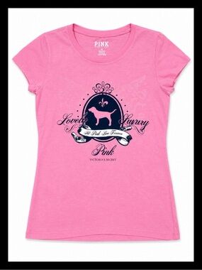 💕ⓅⒾⓃⓀ ⓋⓈ Y2K/RARE/HTF “LOVELY LUXURY PINK”  Tee✨LIKE NEW✨💕